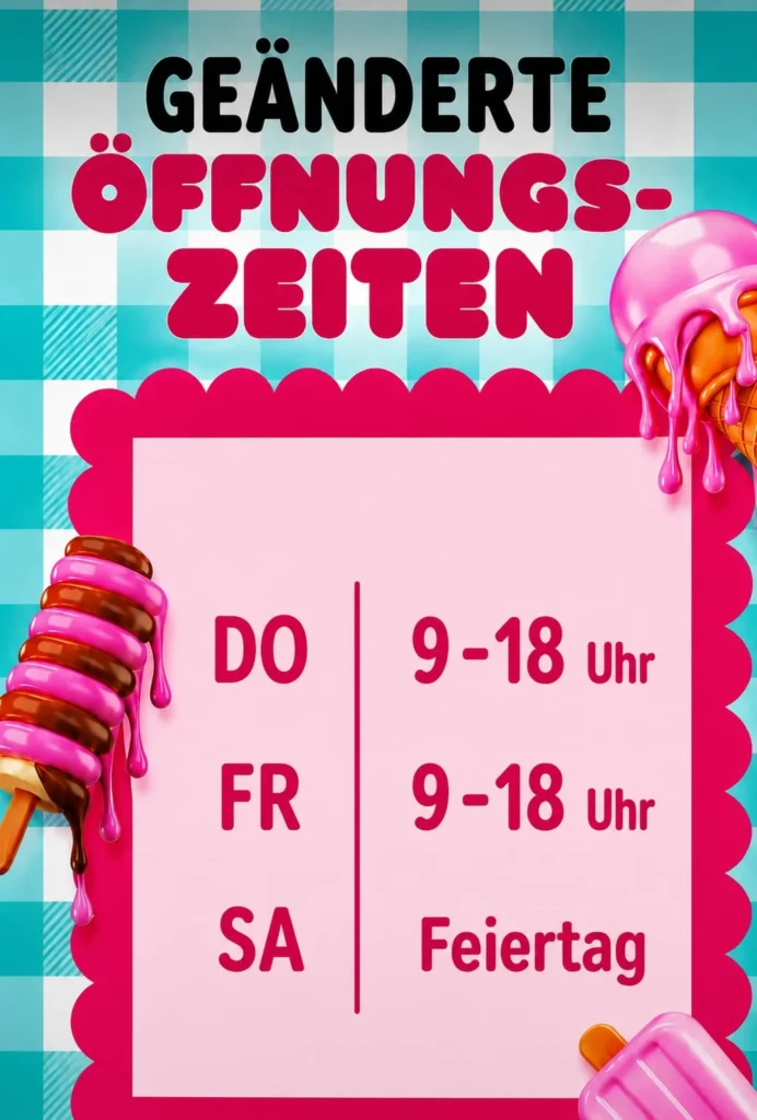 Geänderte Öffnungszeiten wegen Hitze im Kaufhaus Schrill